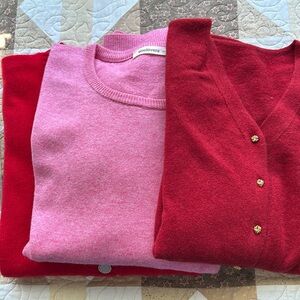 All my lightweight, 2 cardigans, 1 crewneck pullover.  All one price together